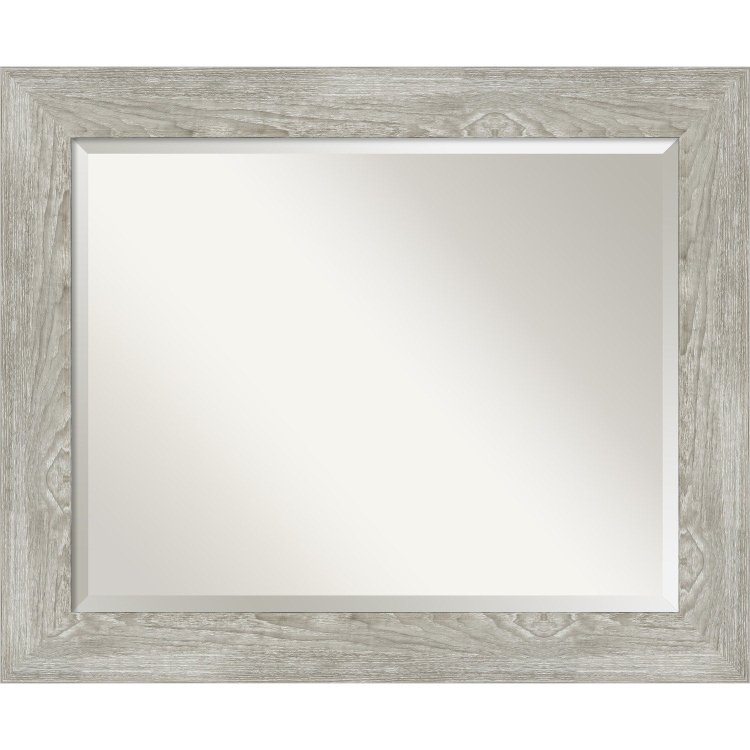 Beveled Bathroom Wall Mirror - Dove Greywash Frame