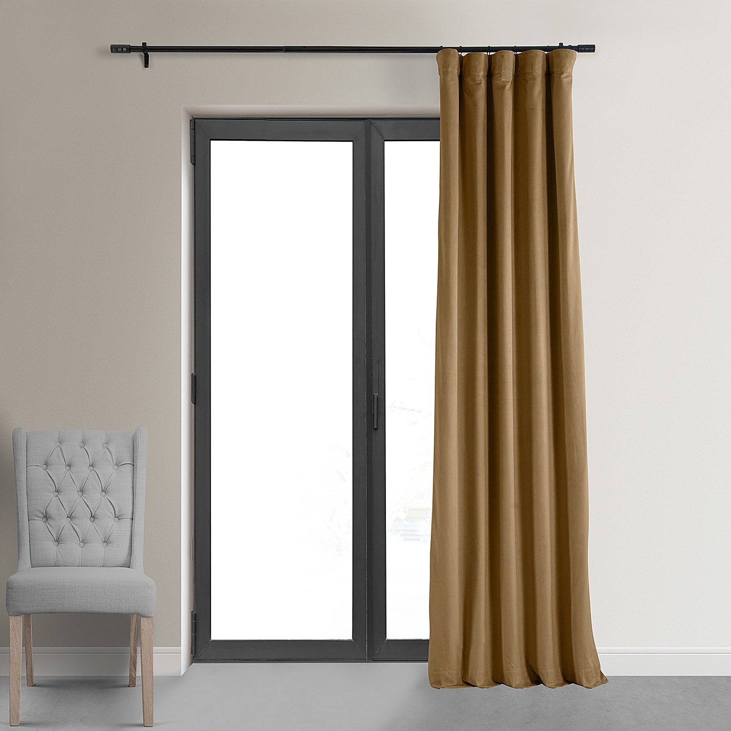 Exclusive Fabrics Signature Velvet Blackout Curtains (1 Panel) - Luxurious Single Drapery for Enhanced Light Blockage