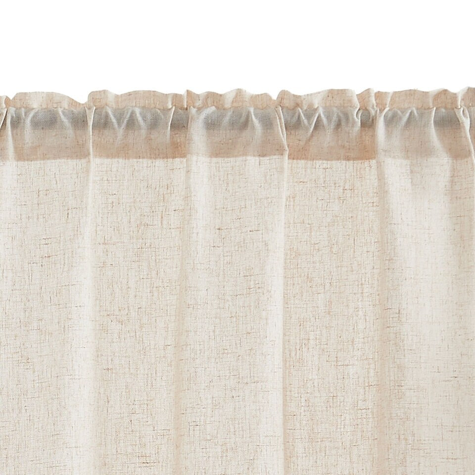 Privacy Linen Short Curtains Light-Filtering 26x36 Inch