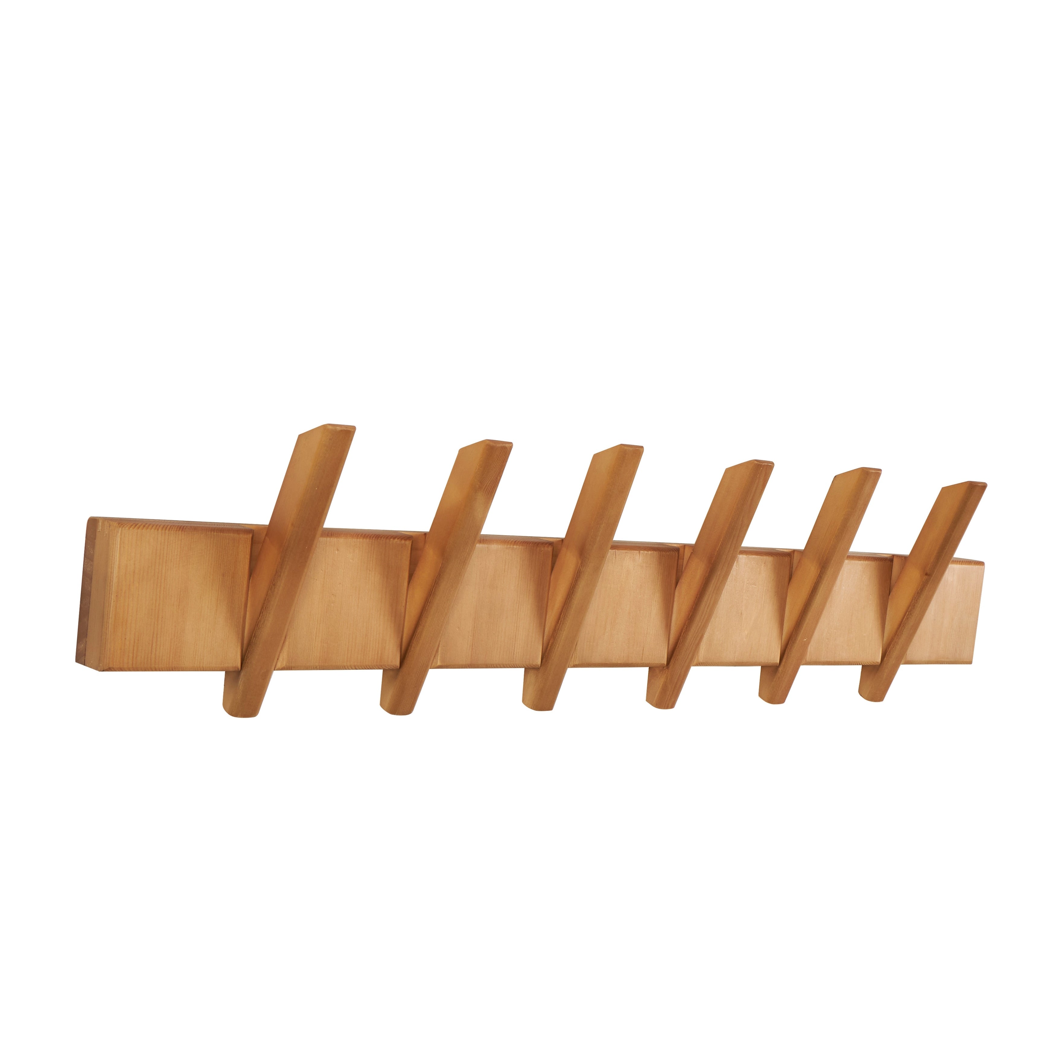 Brown Wood Coffee 8 Hangers Wall Hook