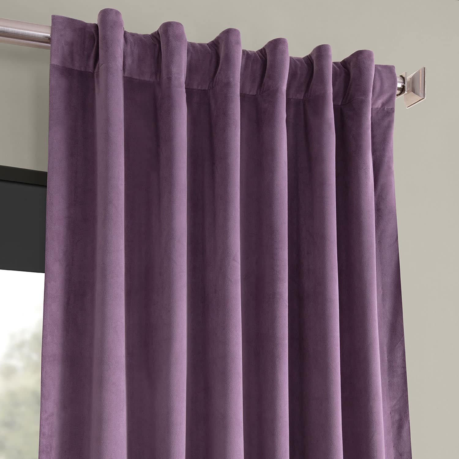 Exclusive Fabrics Signature Velvet Blackout Curtains (1 Panel) - Luxurious Single Drapery for Enhanced Light Blockage