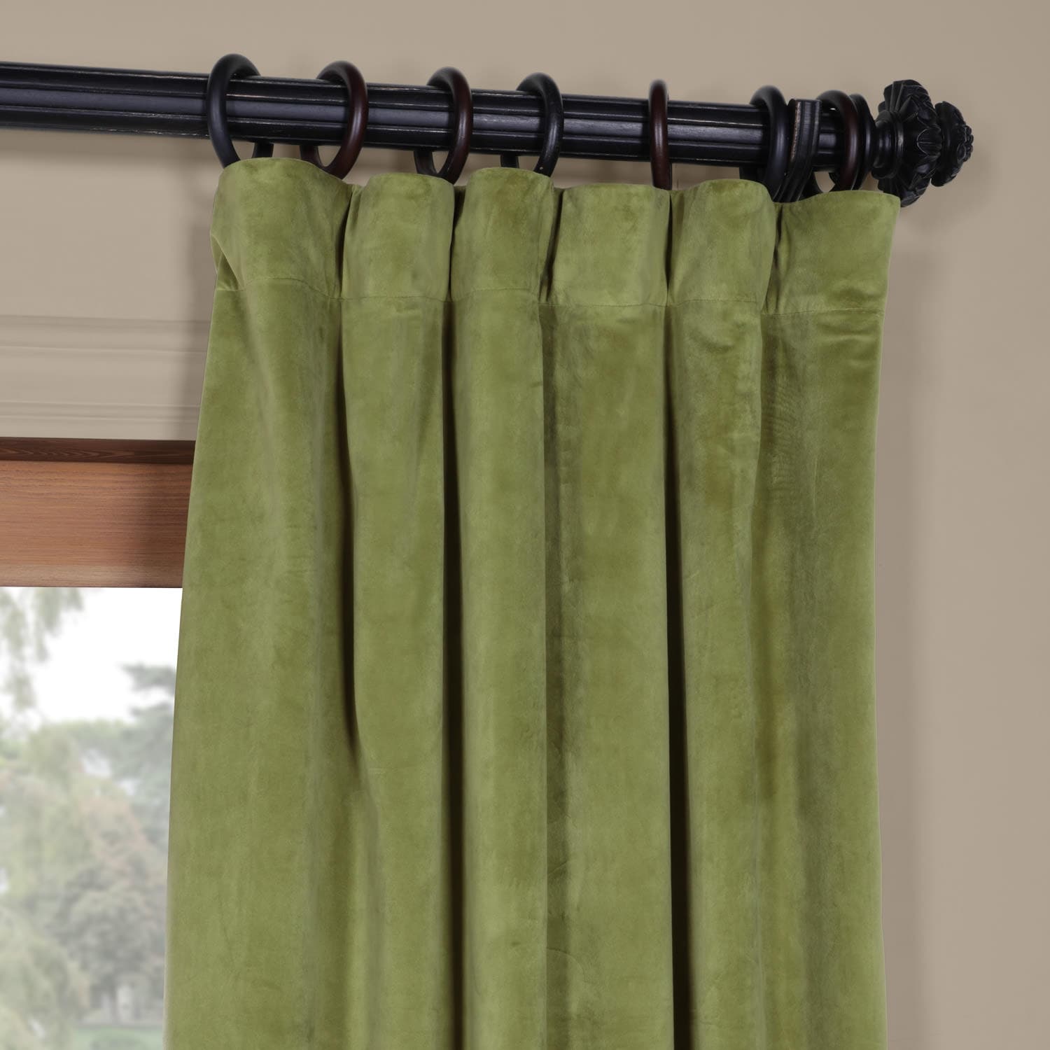 Exclusive Fabrics Signature Velvet Blackout Curtains (1 Panel) - Luxurious Single Drapery for Enhanced Light Blockage