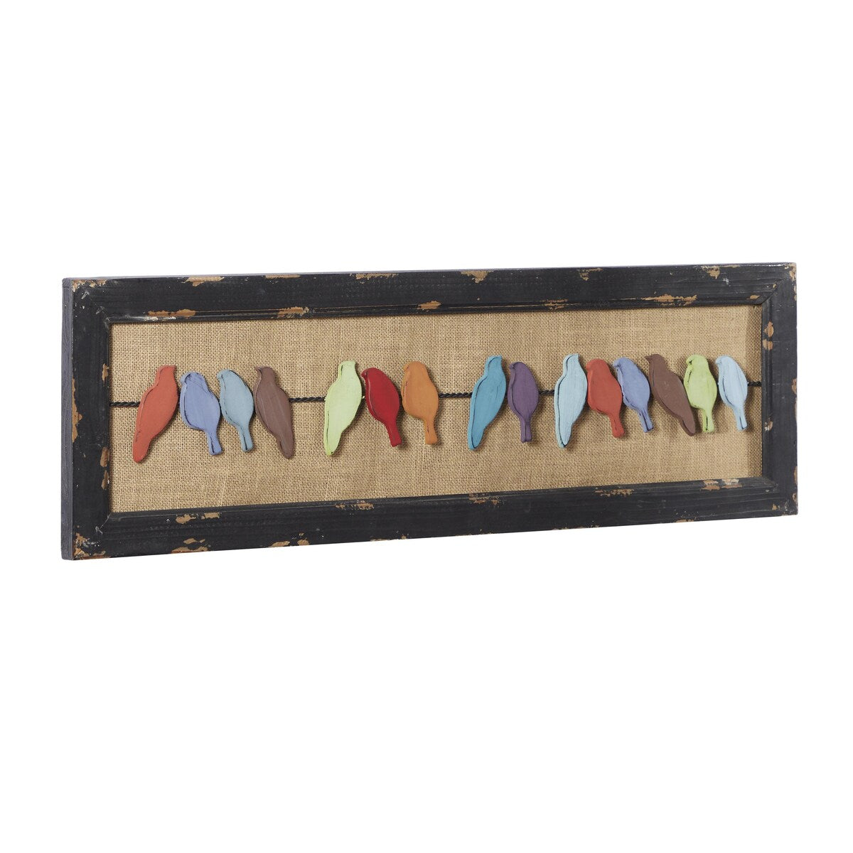 Wooden Bird Home Wall Decor - Multi Colored - Roche River Decor