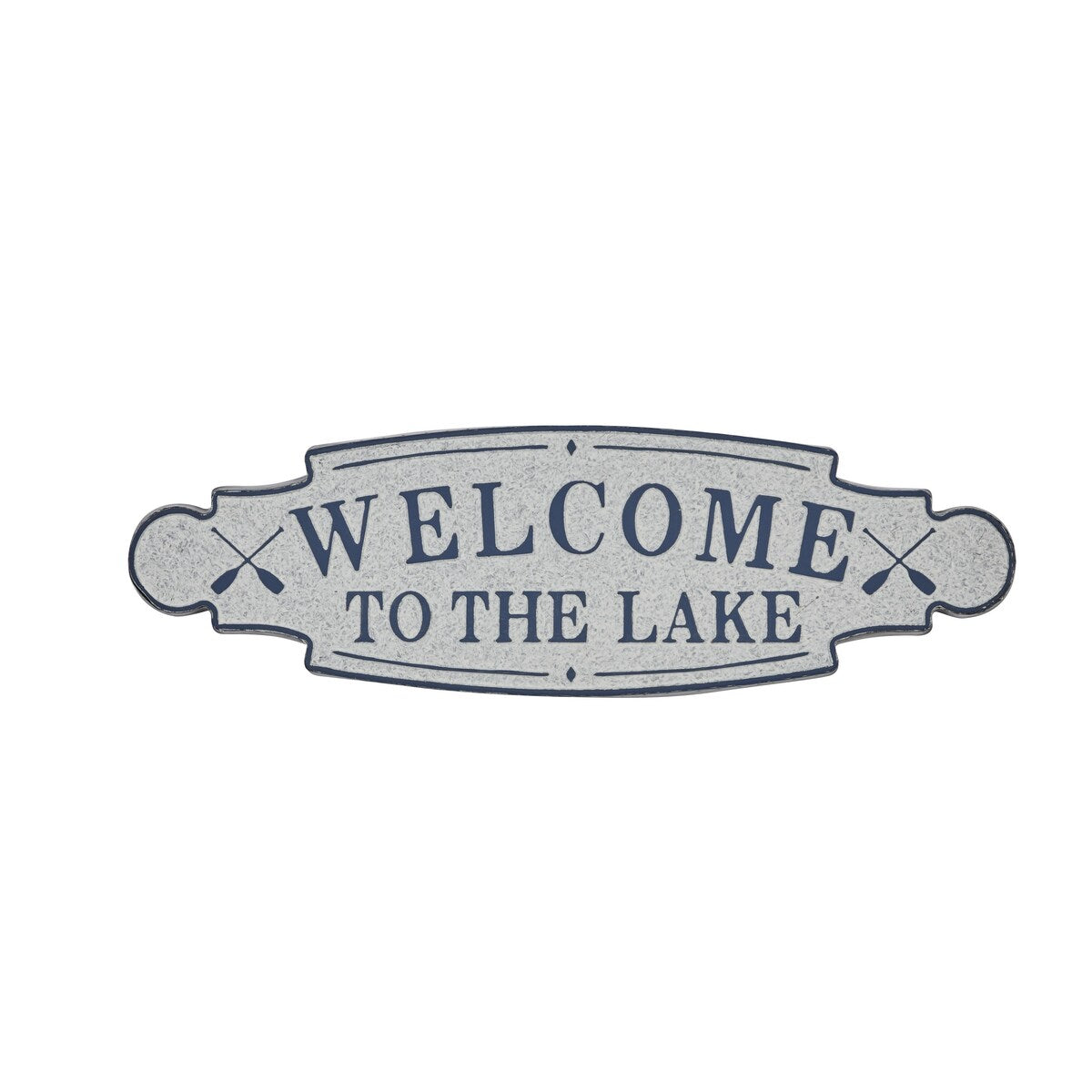 Metal Sign Welcome To the Lake Home Wall Decor - Blue - Roche River Decor