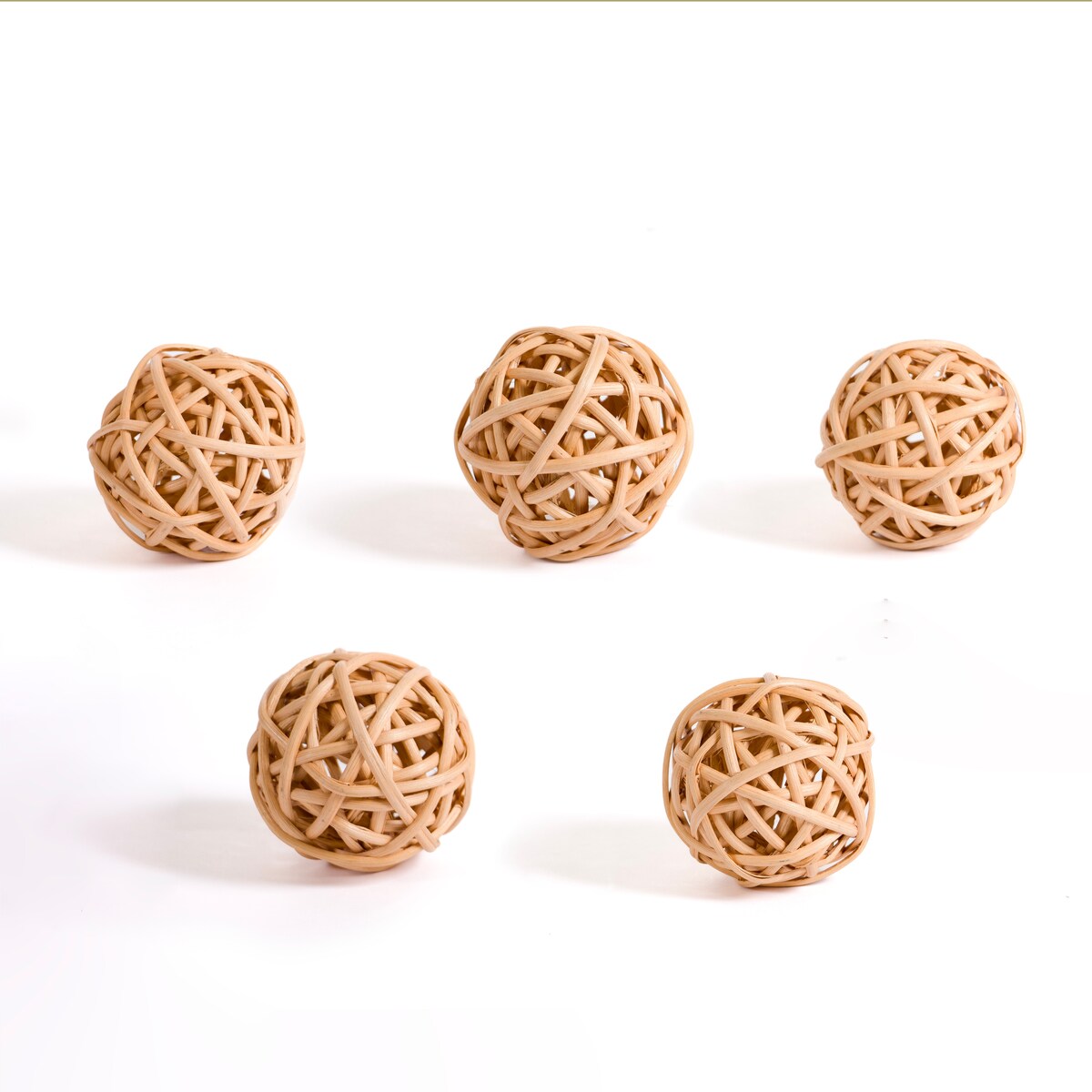 Rattan Orbs, Set of 5