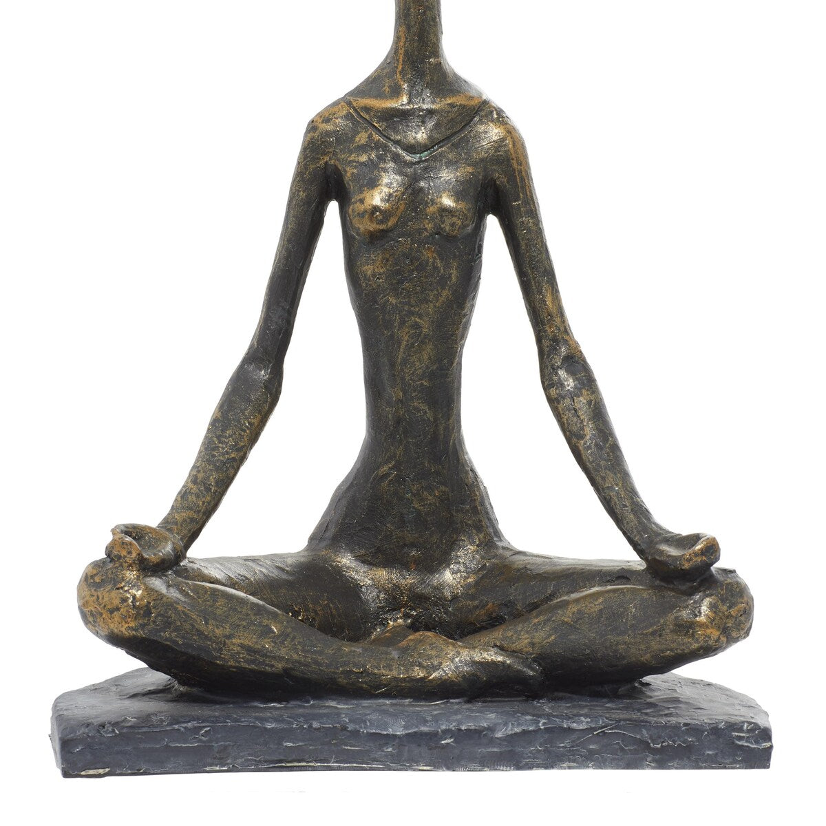 Polystone Yoga Decorative Sculpture - Black - Roche River Decor