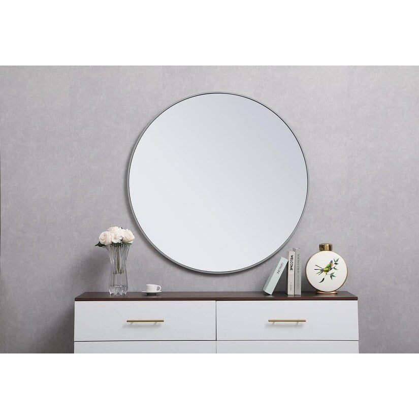 Carson Carrington Labbemala Metal Frame Round Mirror