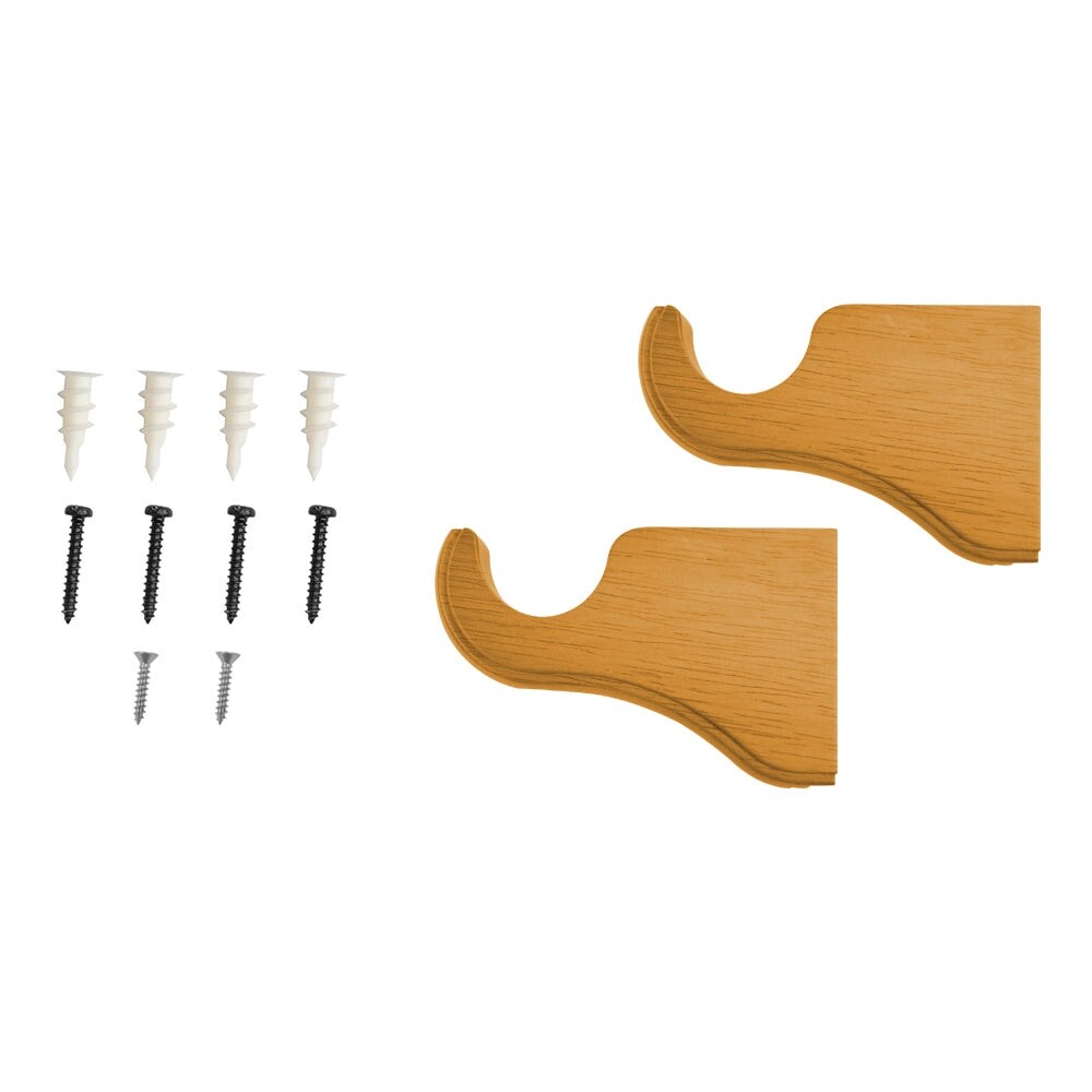 Mix & Match Wood Single / Double Curtain Rod Bracket