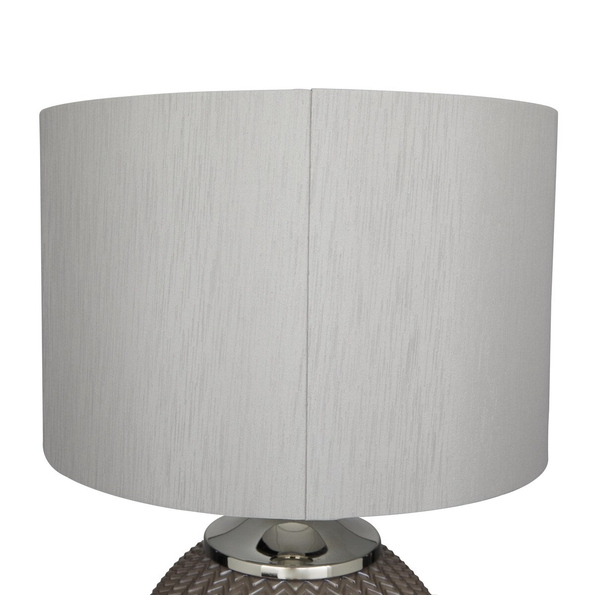 Glass Room Table Lamp with Chevron Pattern - Gray - Roche River Decor