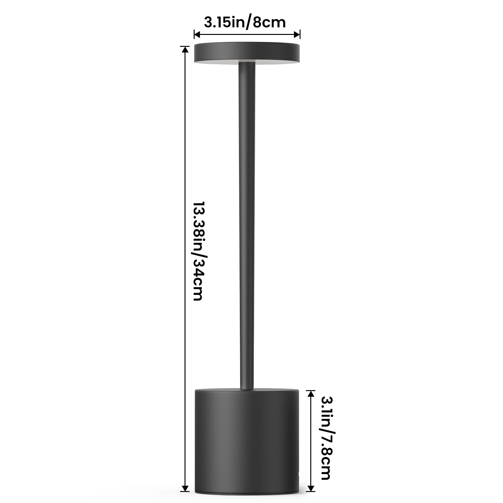 2Pack Cordless Table Lamp Dimmable Desk Lamp