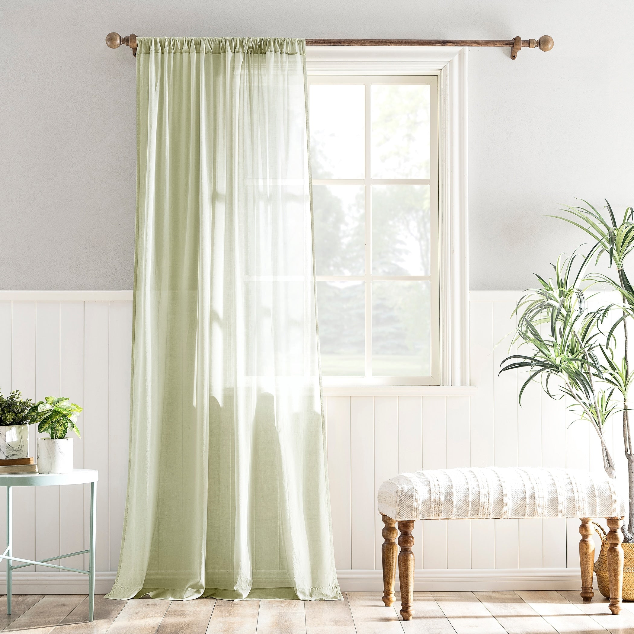 Archaeo Cotton Sheer Curtain, Single Panel