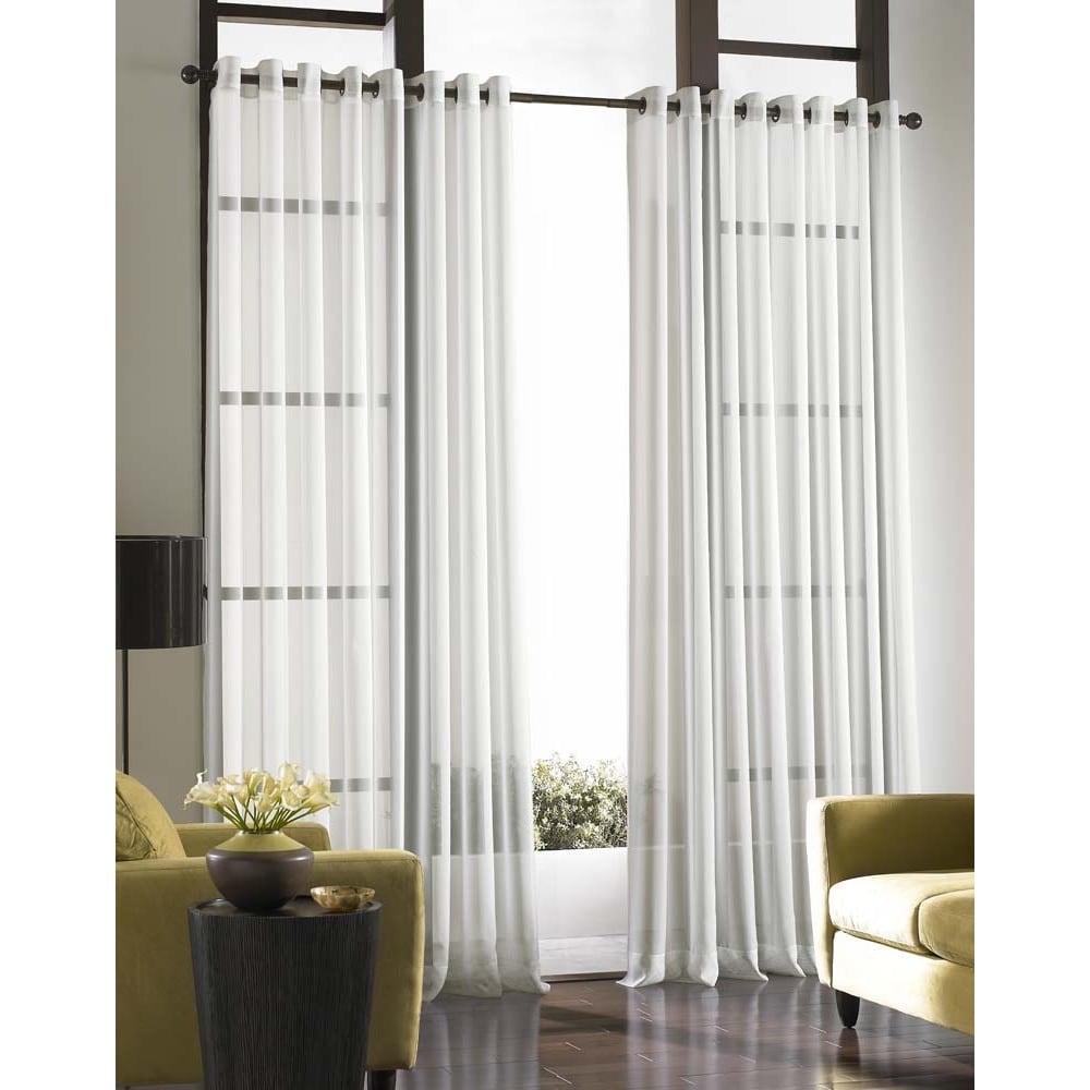 Soho Voile Lightweight Sheer Grommet Long-length Curtain Panel