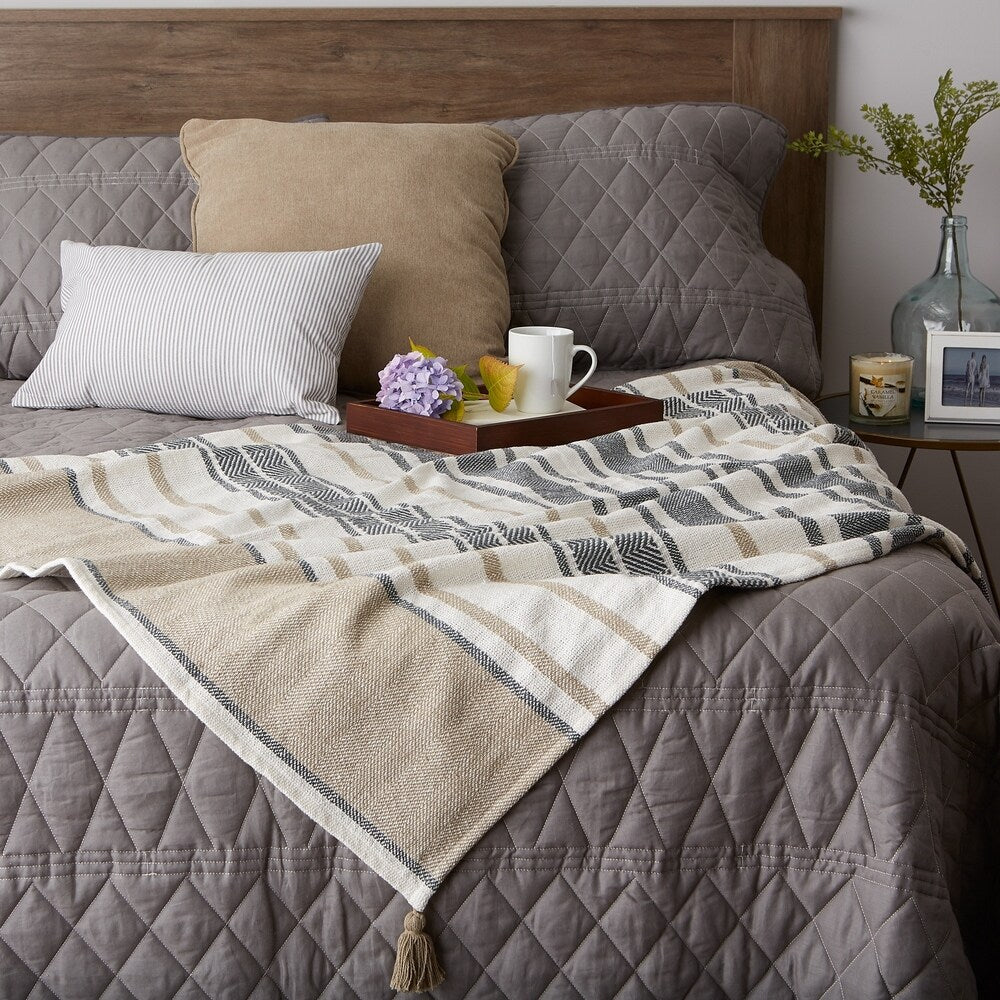 Porch & Den Crestridge Woven Cotton Throw