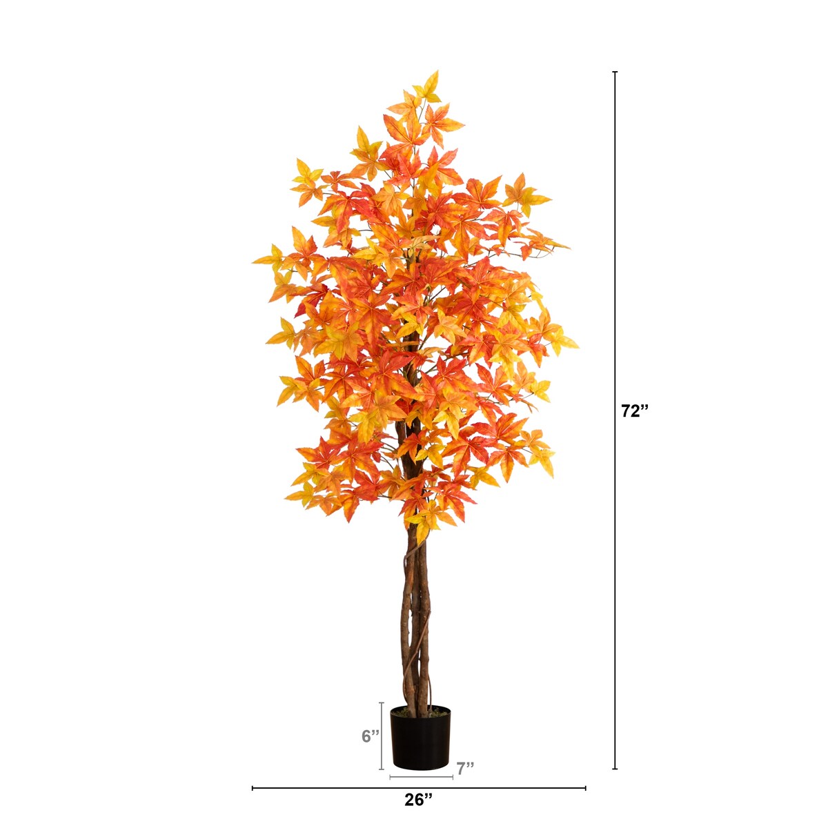 6' Autumn Deluxe Maple Artificial Fall Tree