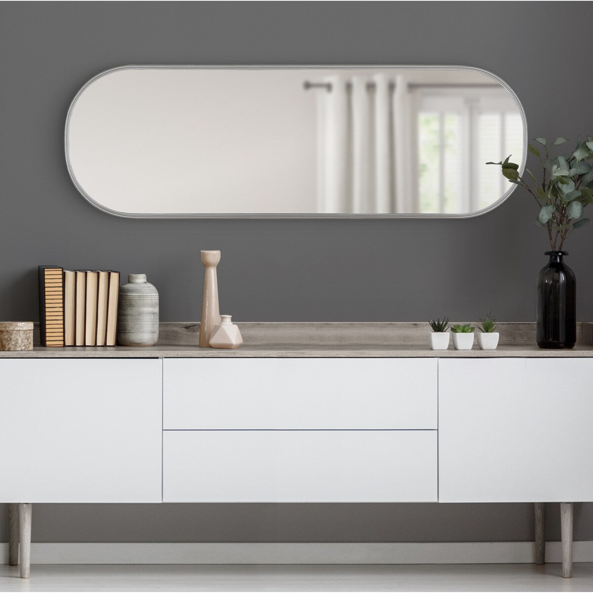 Kate and Laurel Caskill Capsule Framed Wall Mirror