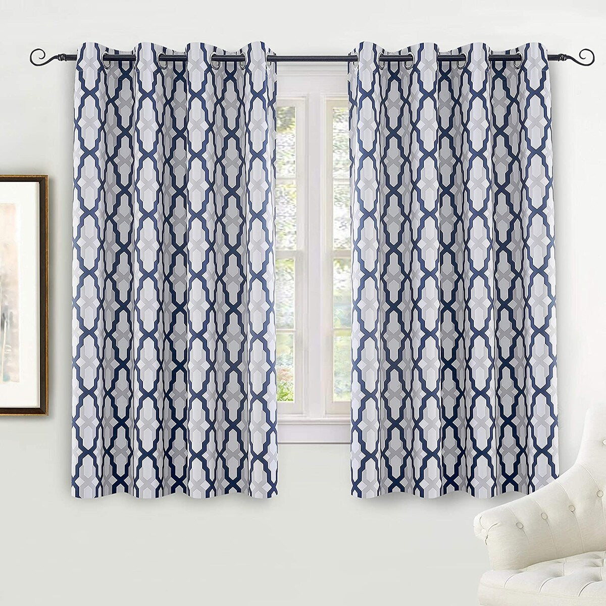 DriftAway Mason/Geo Thermal Insulated Blackout Grommet Window Curtain Panel