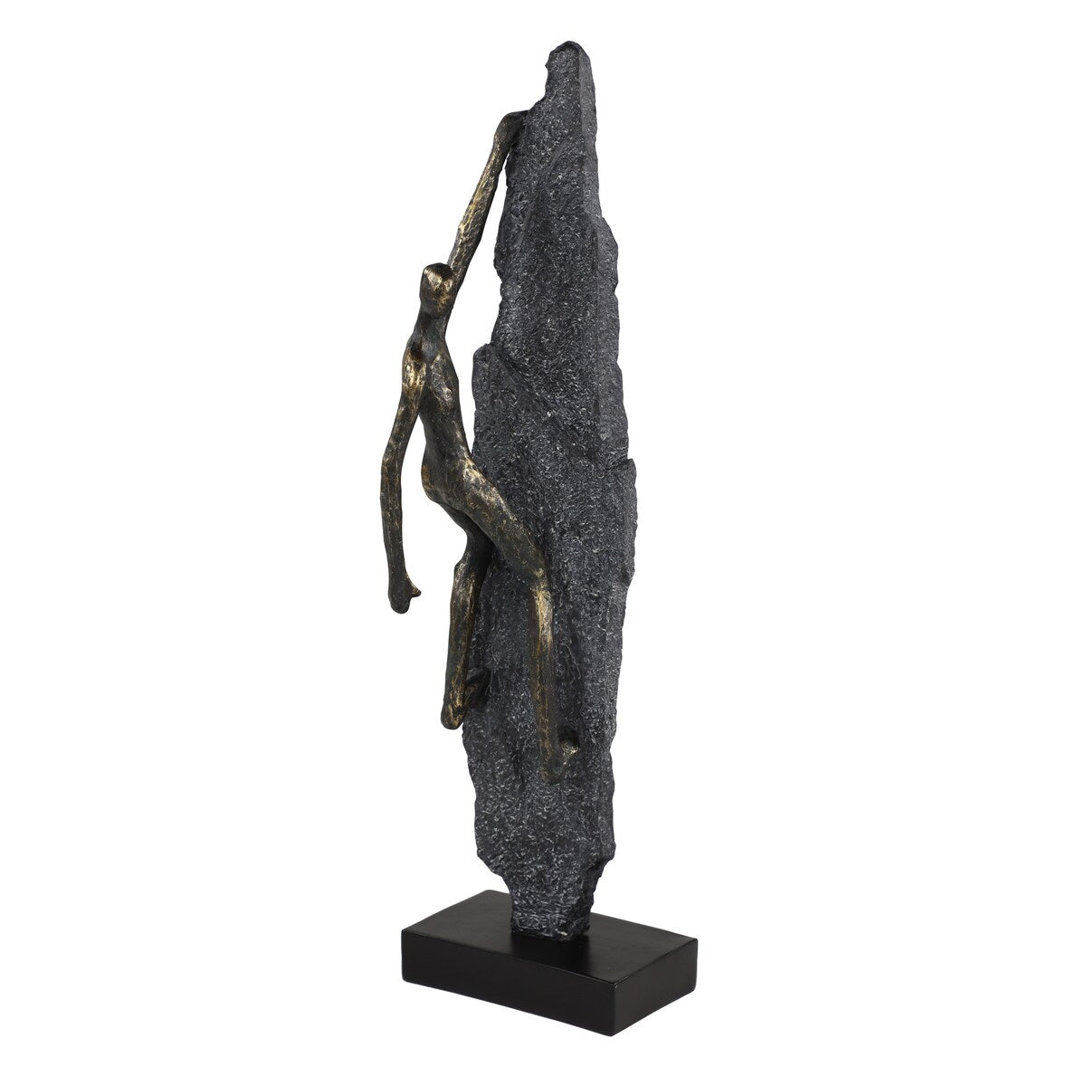 Polystone People Climbing Decorative Sculpture - Bronze - Roche River Decor