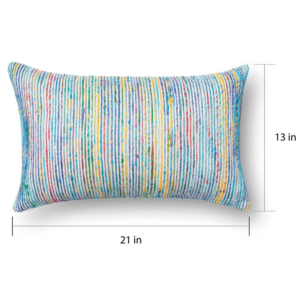 Textured Multi Stripe Throw Pillow or Pillow Cover