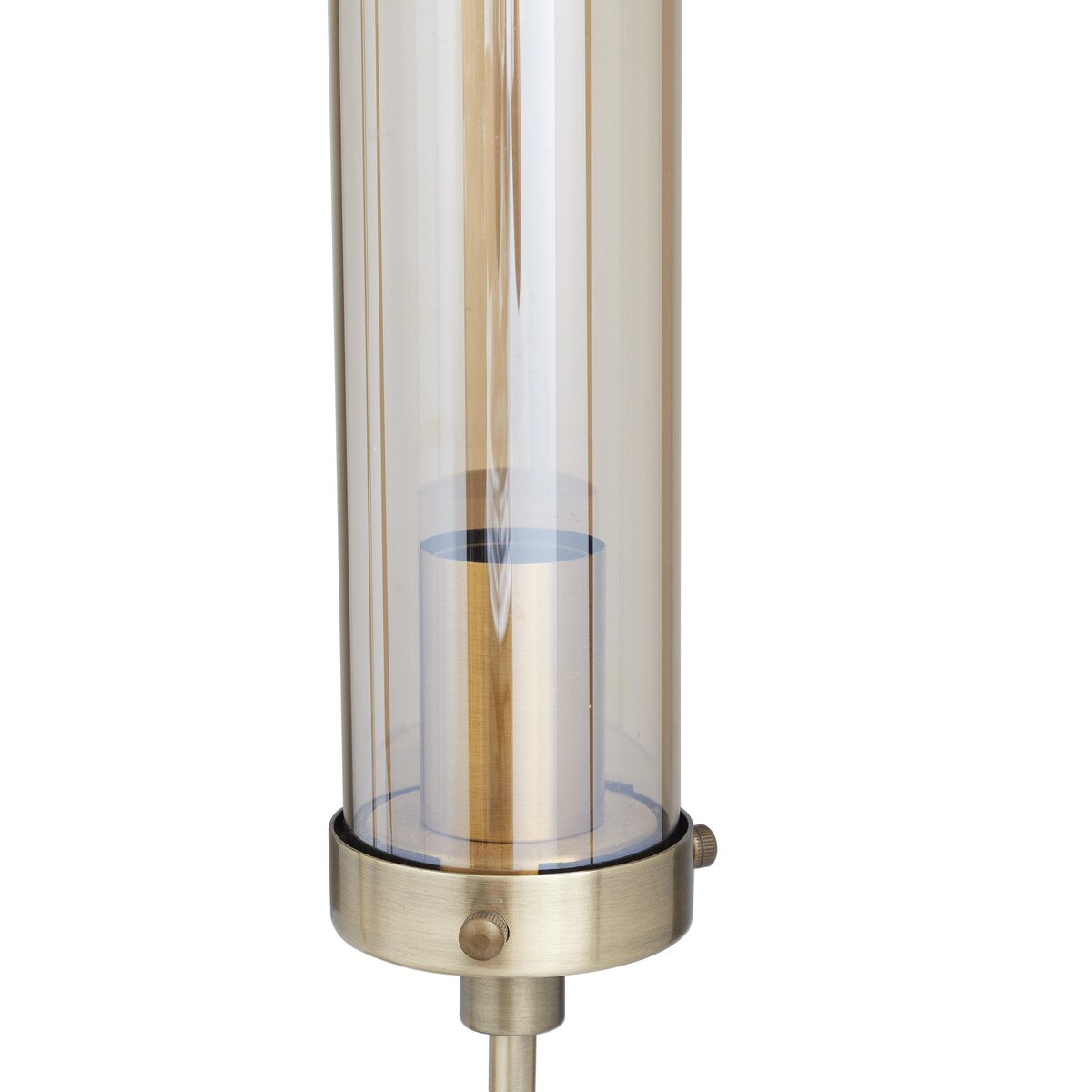 Metal Tall Room Accent Lamp with Cylinder Glass Shades - Gold - Roche River Decor