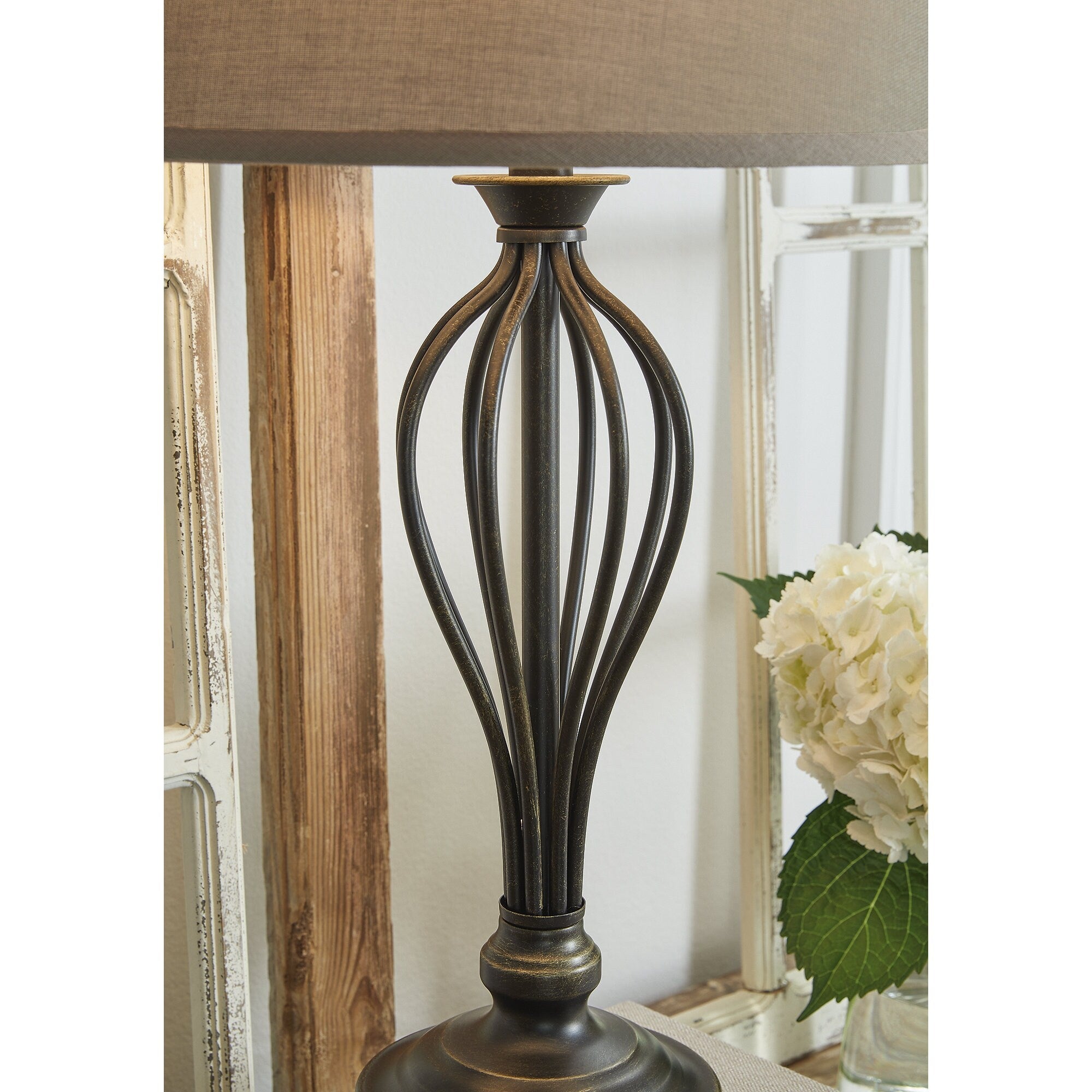 Signature Design by Ashley Ornawell Antique Bronze Table Lamp (Set of 2) - 15W x 15D x 29H