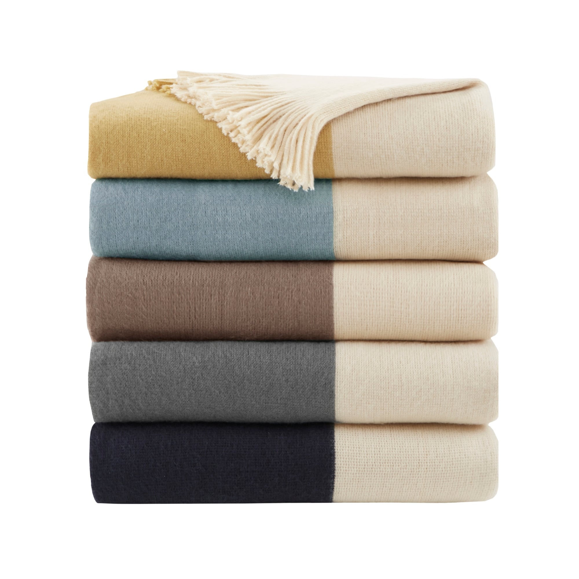 INK+IVY Stockholm Color Block Faux Cashmere Throw