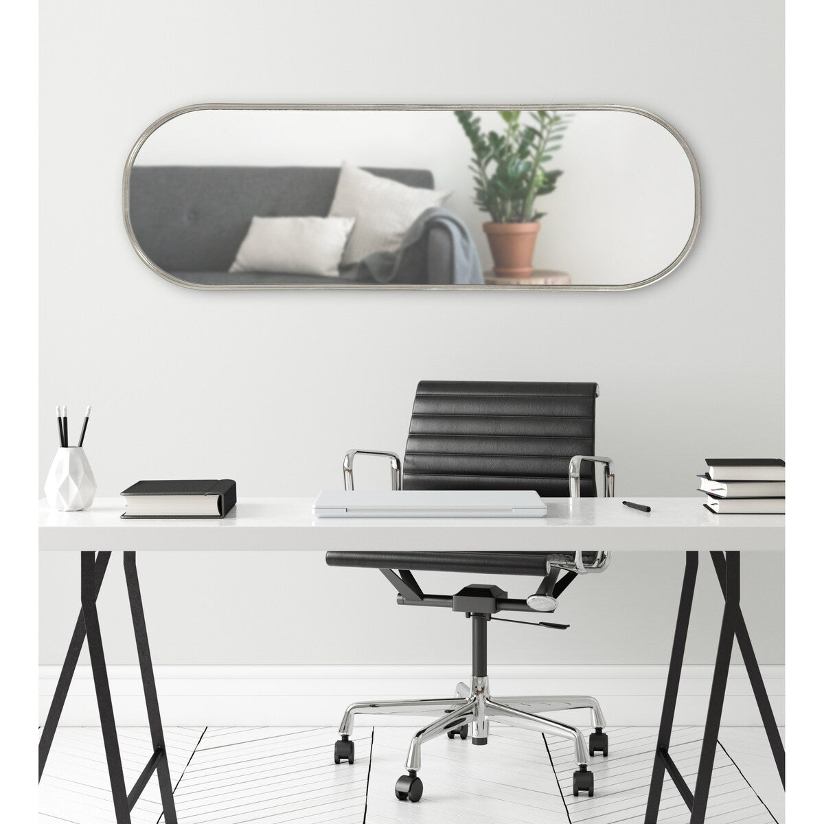 Kate and Laurel Caskill Capsule Framed Wall Mirror