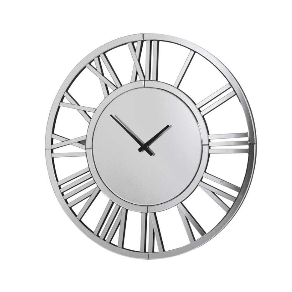 Round Wall Clock- Modern Clocks Mirrored Wall Decor