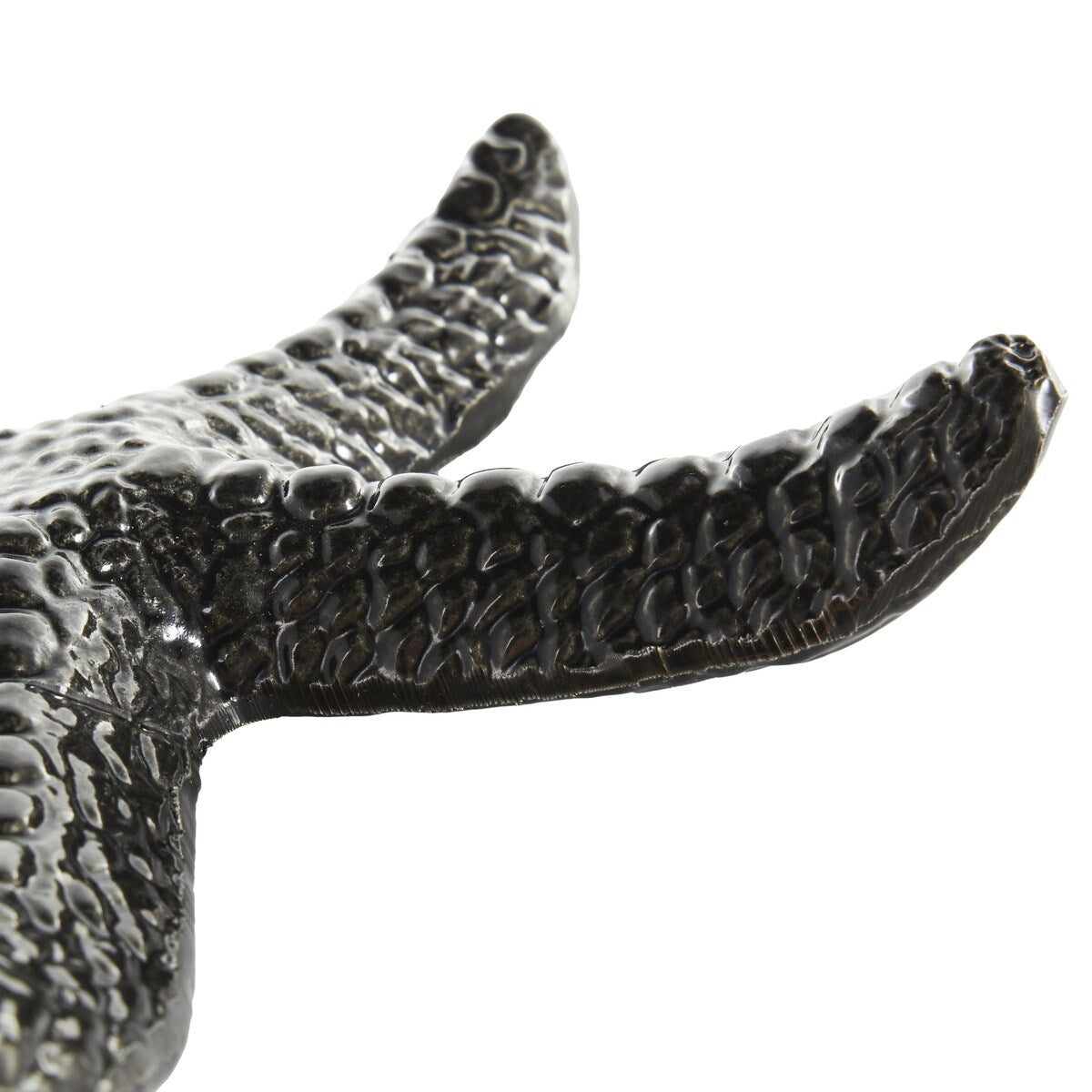 Aluminum Metal Starfish Bubble Textured Decorative Sculpture - Set of 2 Black - Roche River Decor