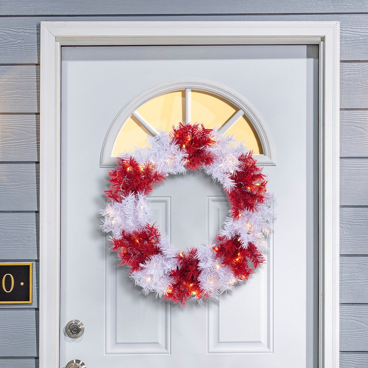 24 in. Pre Lit Dual LED Christmas Wreath - Multi