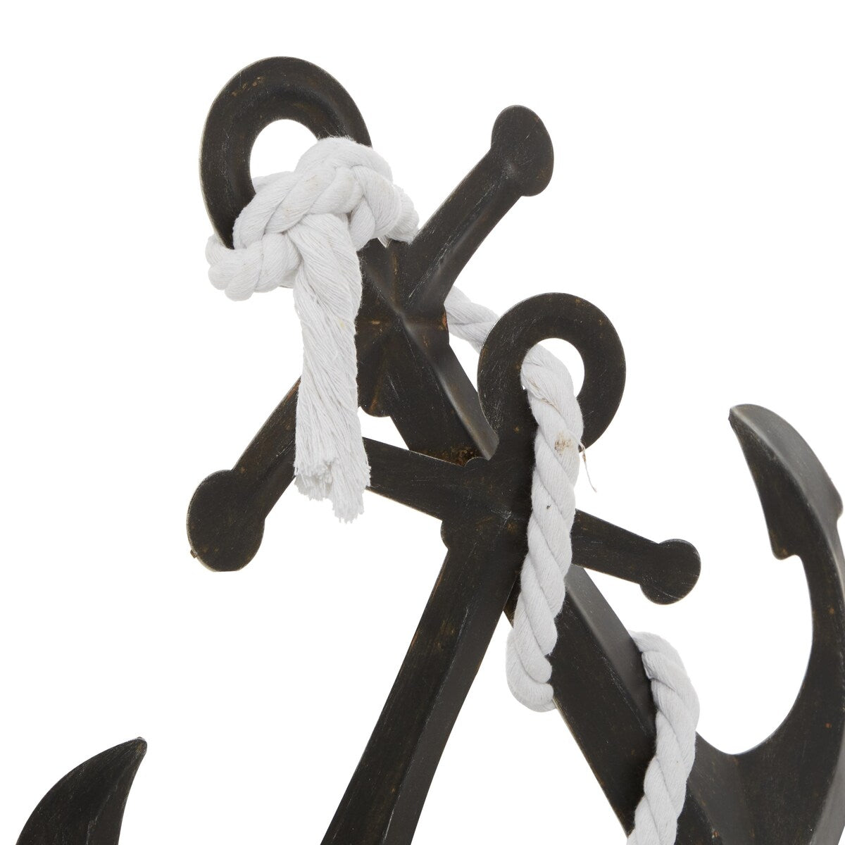 Metal Anchor Decorative Sculpture - Black - Roche River Decor