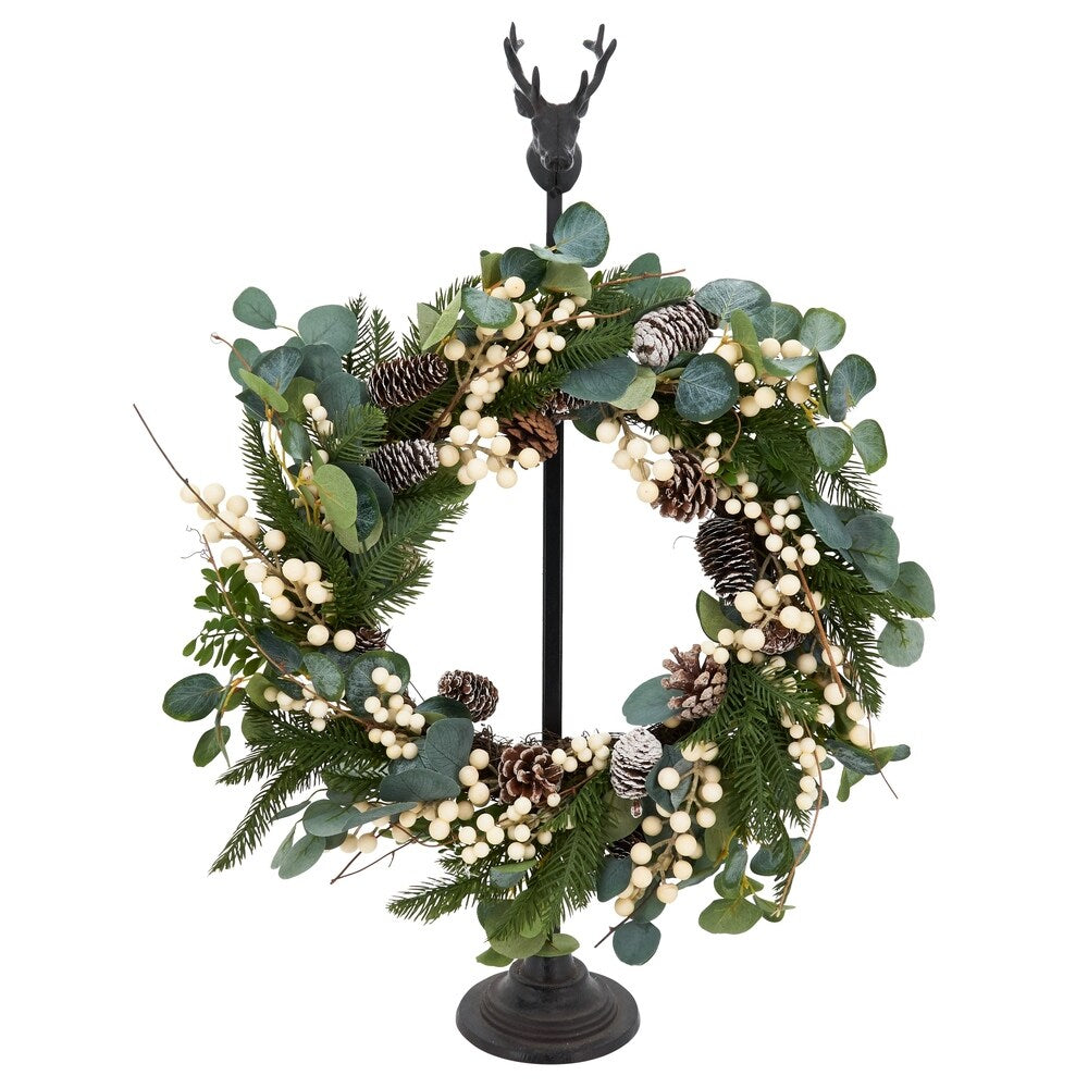 Spring Wreath With Eucalyptus And Pinecones