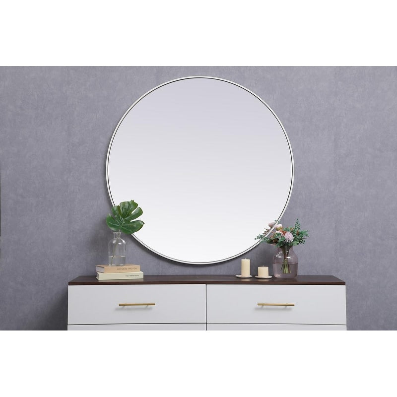 Carson Carrington Labbemala Metal Frame Round Mirror