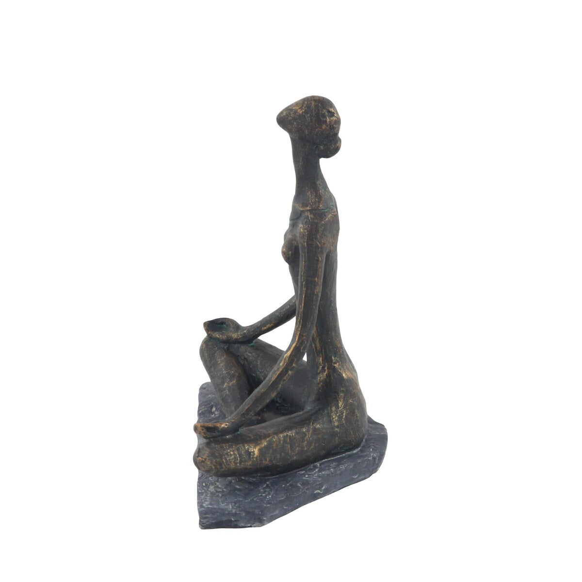 Polystone Yoga Decorative Sculpture - Black - Roche River Decor