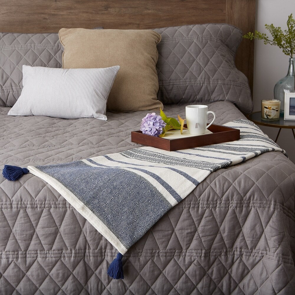 Porch & Den Crestridge Woven Cotton Throw