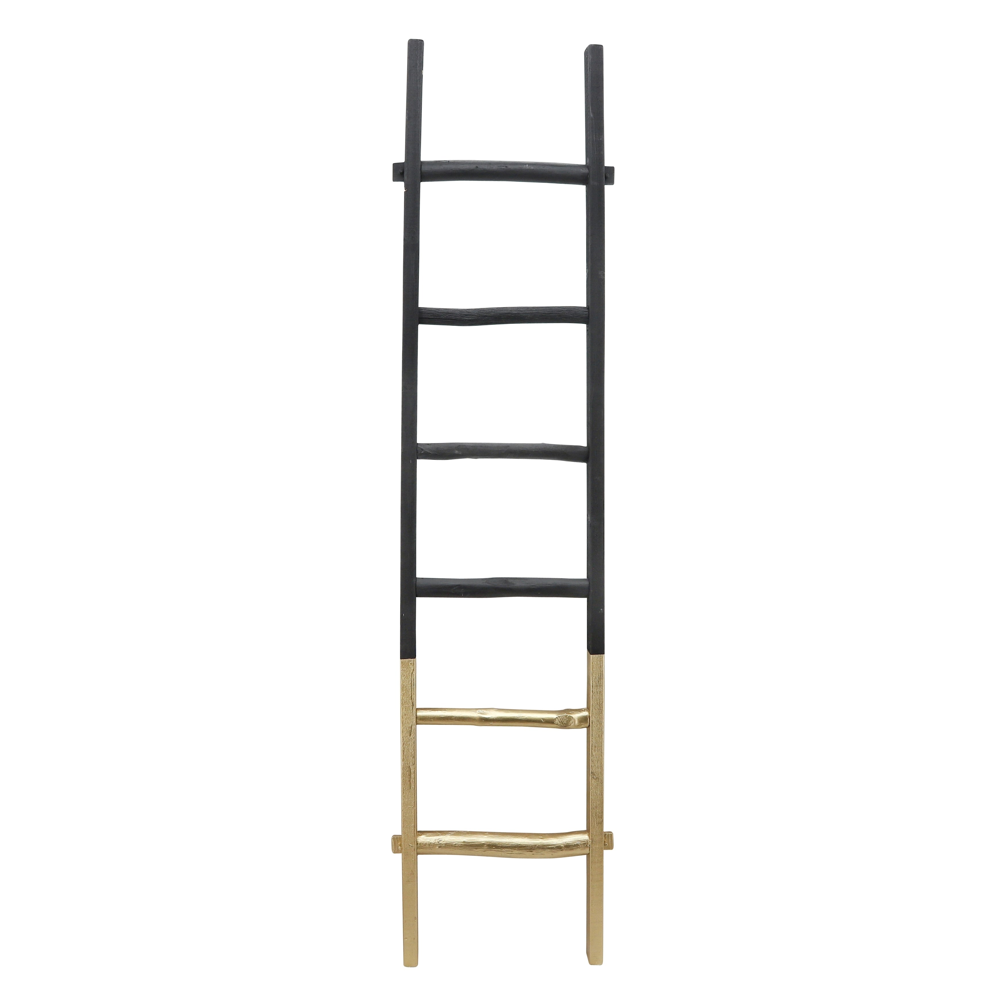 Sagebrook Home Rustic 6ft Tall Blanket Ladder, Decorative Freestanding Ladder For Storage - 19 x 2 x 76