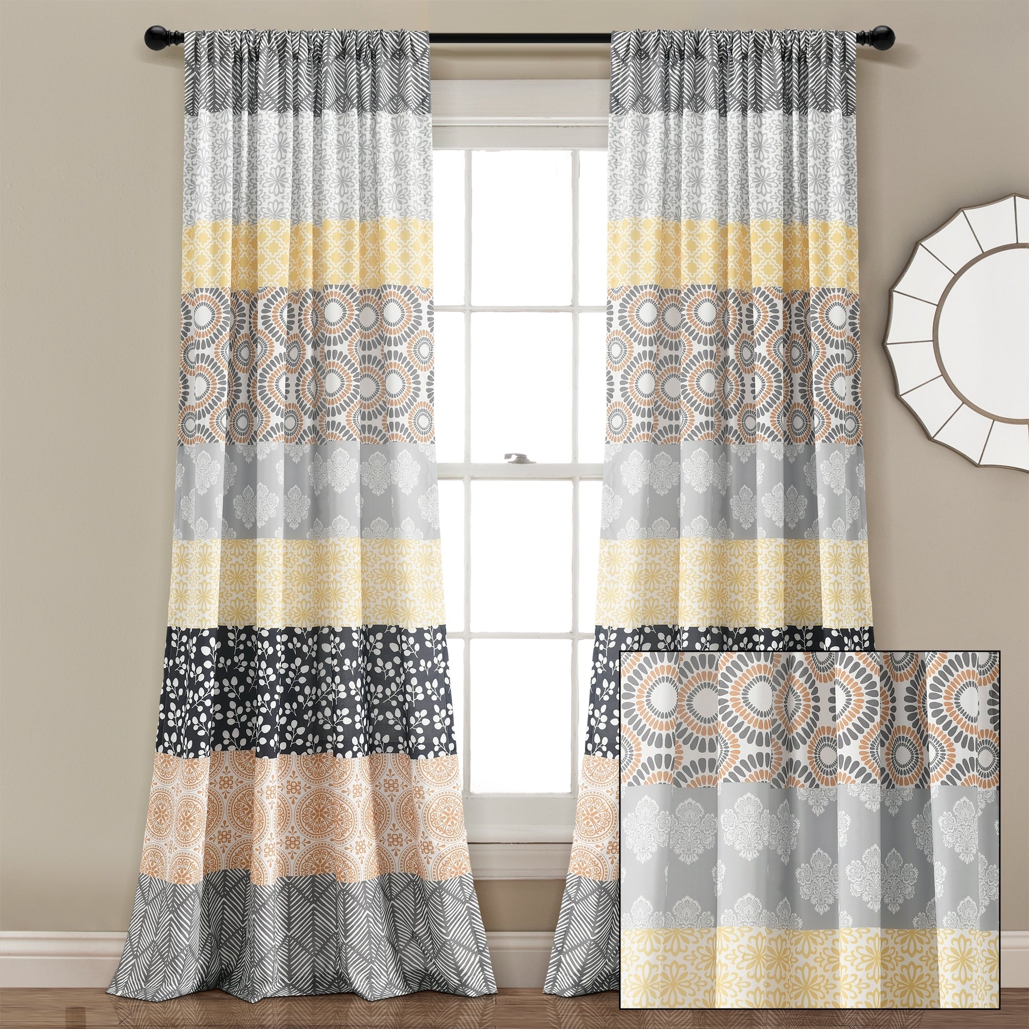 The Curated Nomad La Boheme Striped Window Curtain Panel Pair