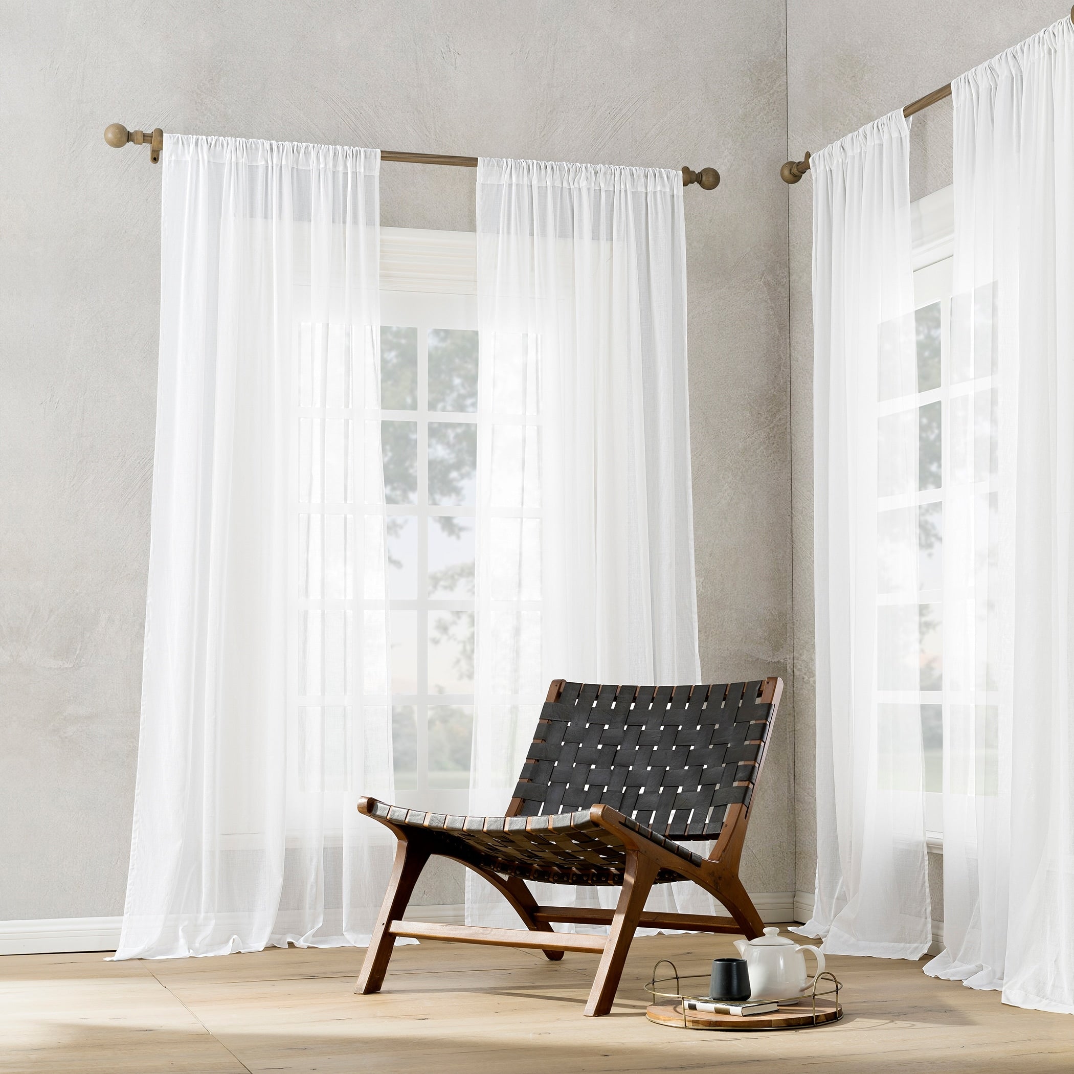 Archaeo Cotton Sheer Curtain, Single Panel