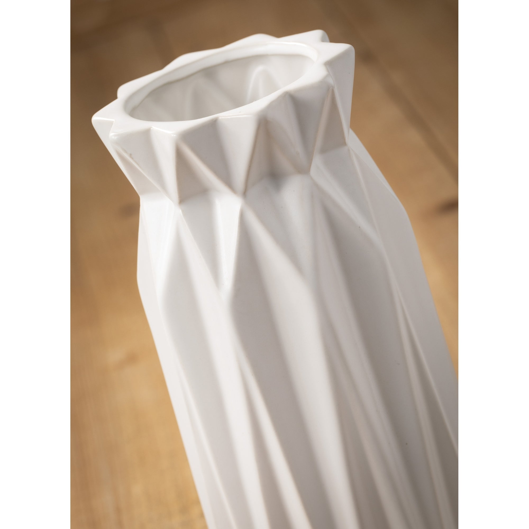 Sullivans Origami Vase 9.25H White - 4L x 4W x 9.25H