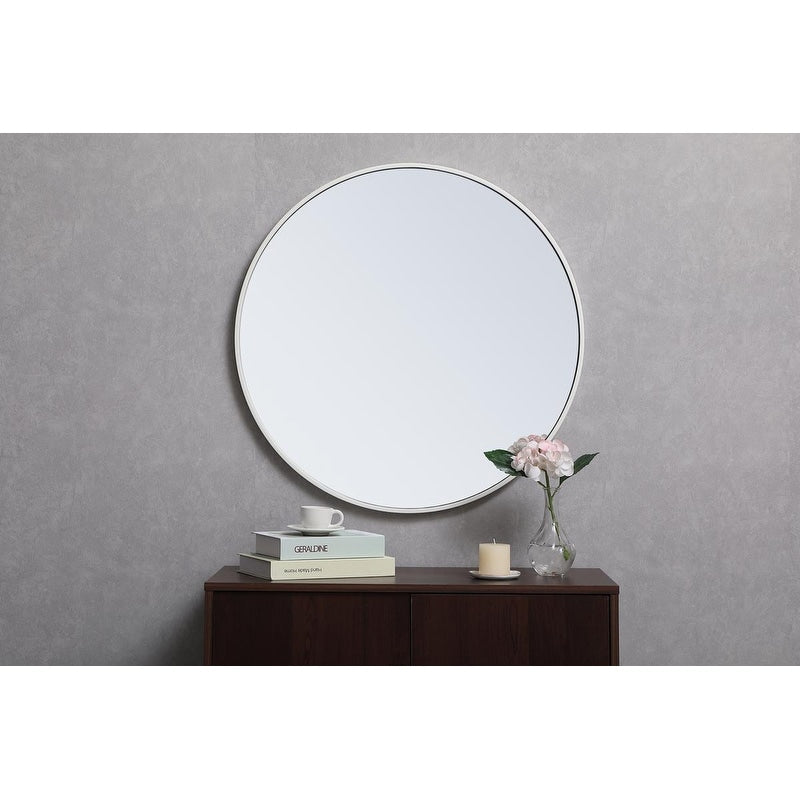 Carson Carrington Labbemala Metal Frame Round Mirror