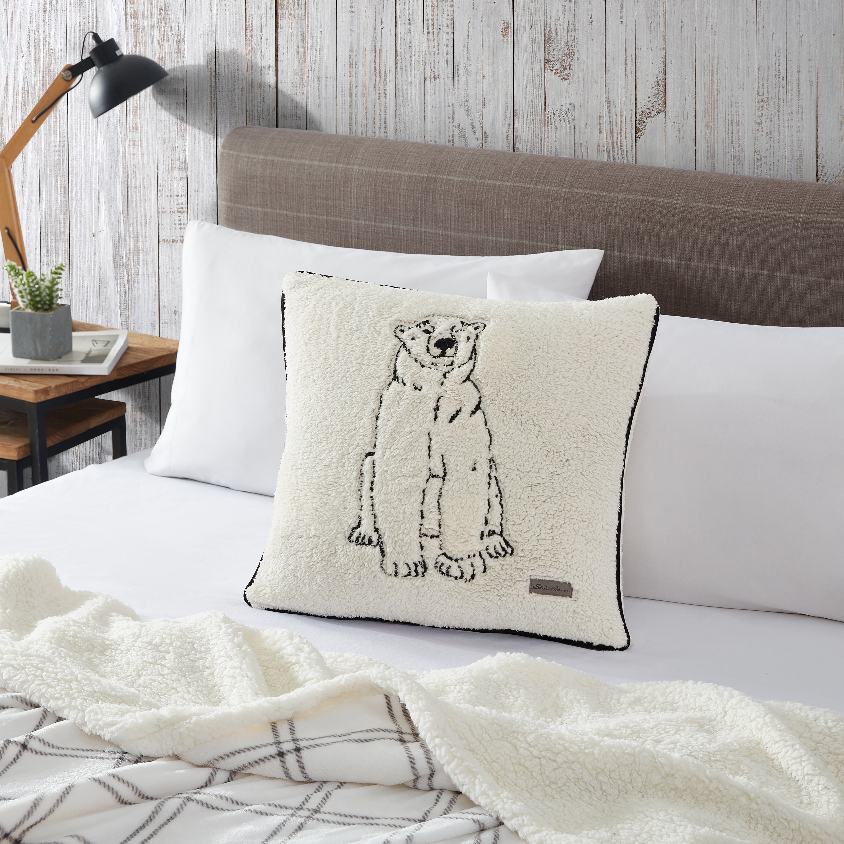 Eddie Bauer Cozy Polar Bear Throw Pillow