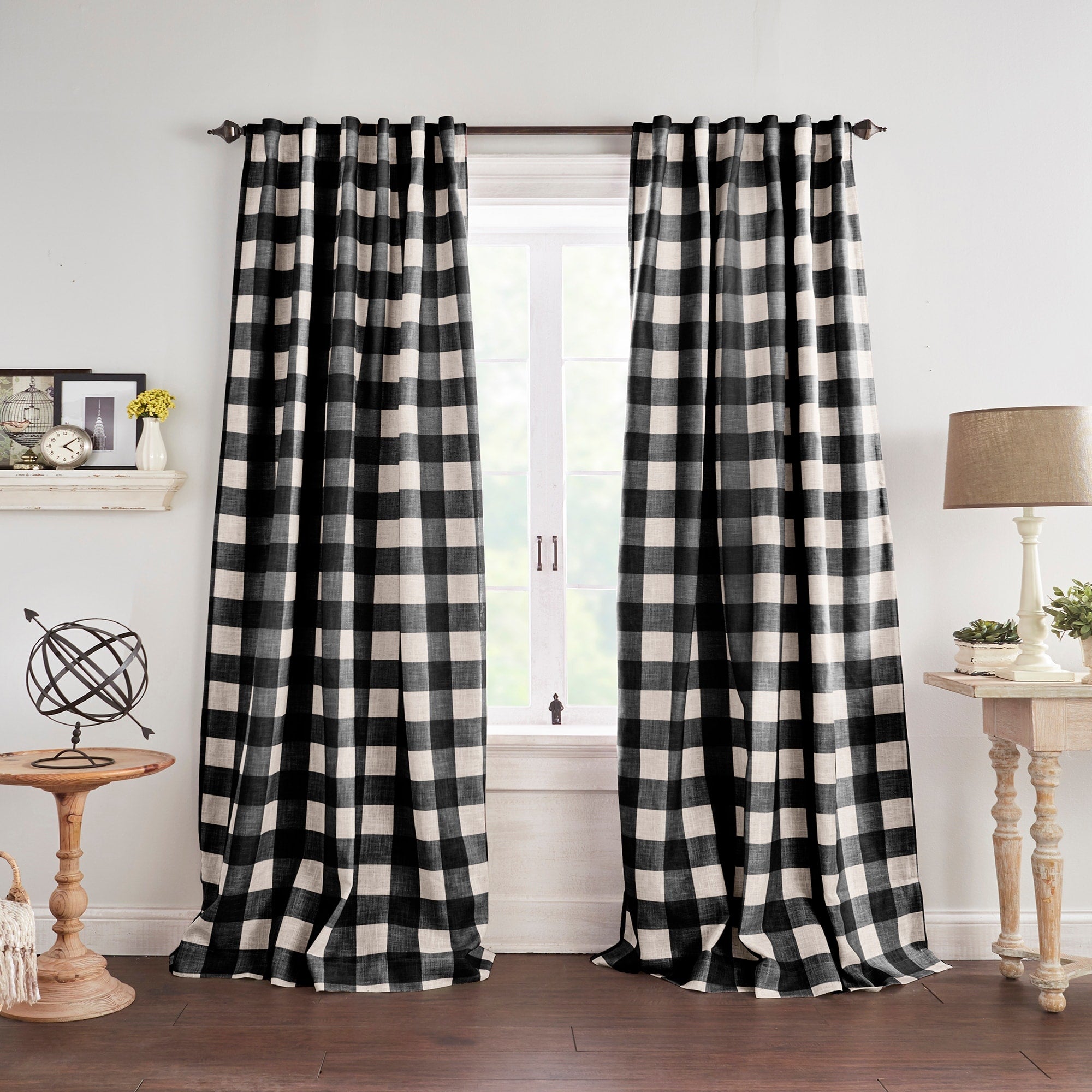 The Gray Barn Holly Buffalo Check Blackout Window Single Curtain Panel