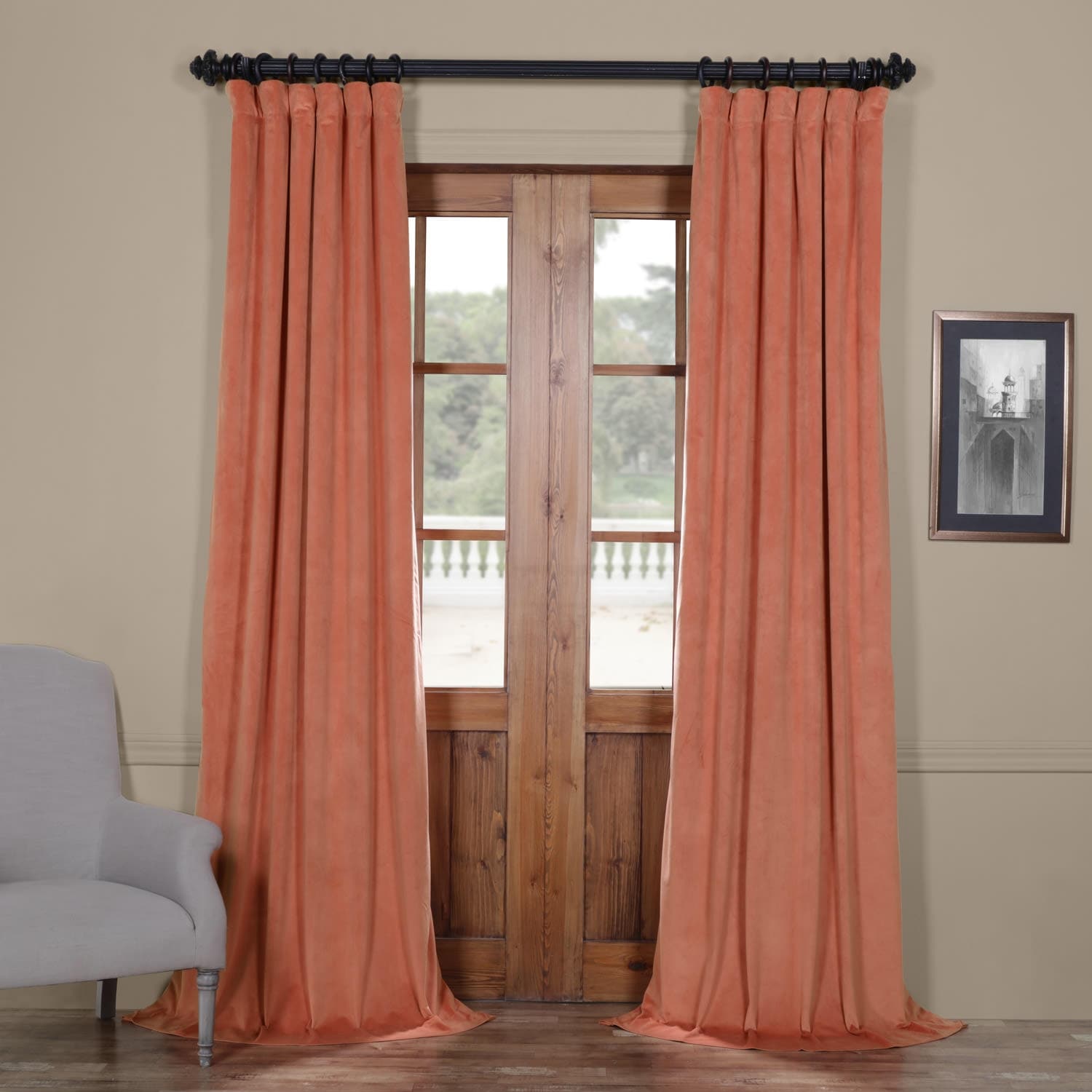 Exclusive Fabrics Signature Velvet Blackout Curtains (1 Panel) - Luxurious Single Drapery for Enhanced Light Blockage