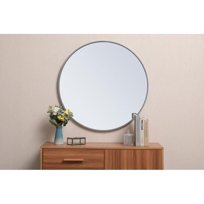 Carson Carrington Labbemala Metal Frame Round Mirror