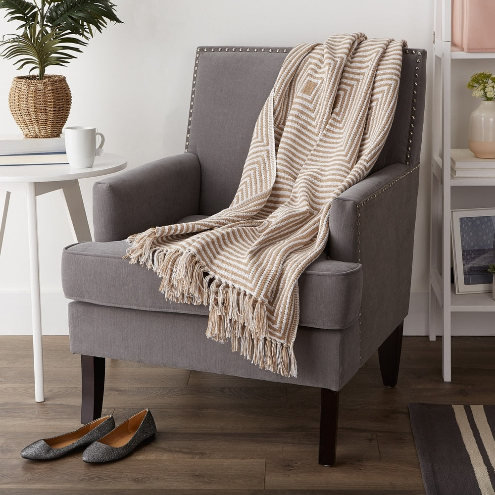 Porch & Den Crestridge Woven Cotton Throw