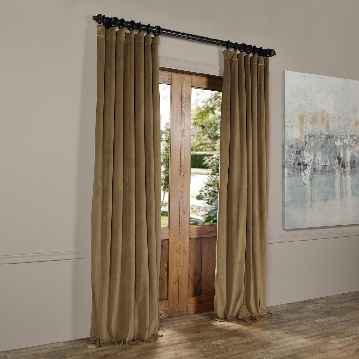 Exclusive Fabrics Signature Velvet Blackout Curtains (1 Panel) - Luxurious Single Drapery for Enhanced Light Blockage