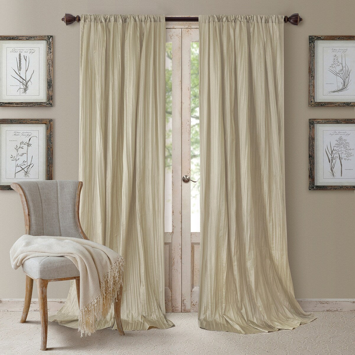 Elrene Athena Rod Pocket Curtain Panel Set of 3