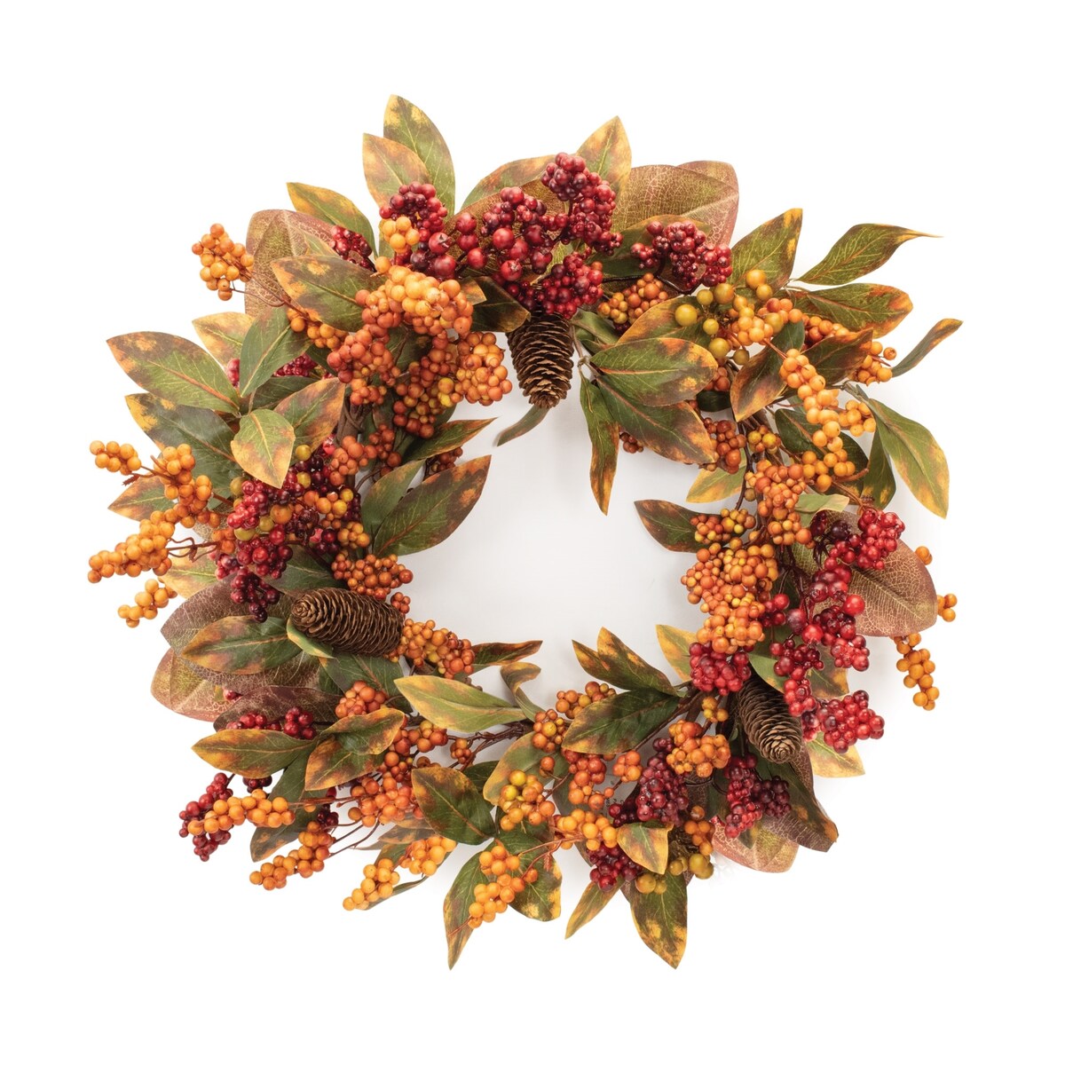 Fall Foliage Berry Wreath 24D