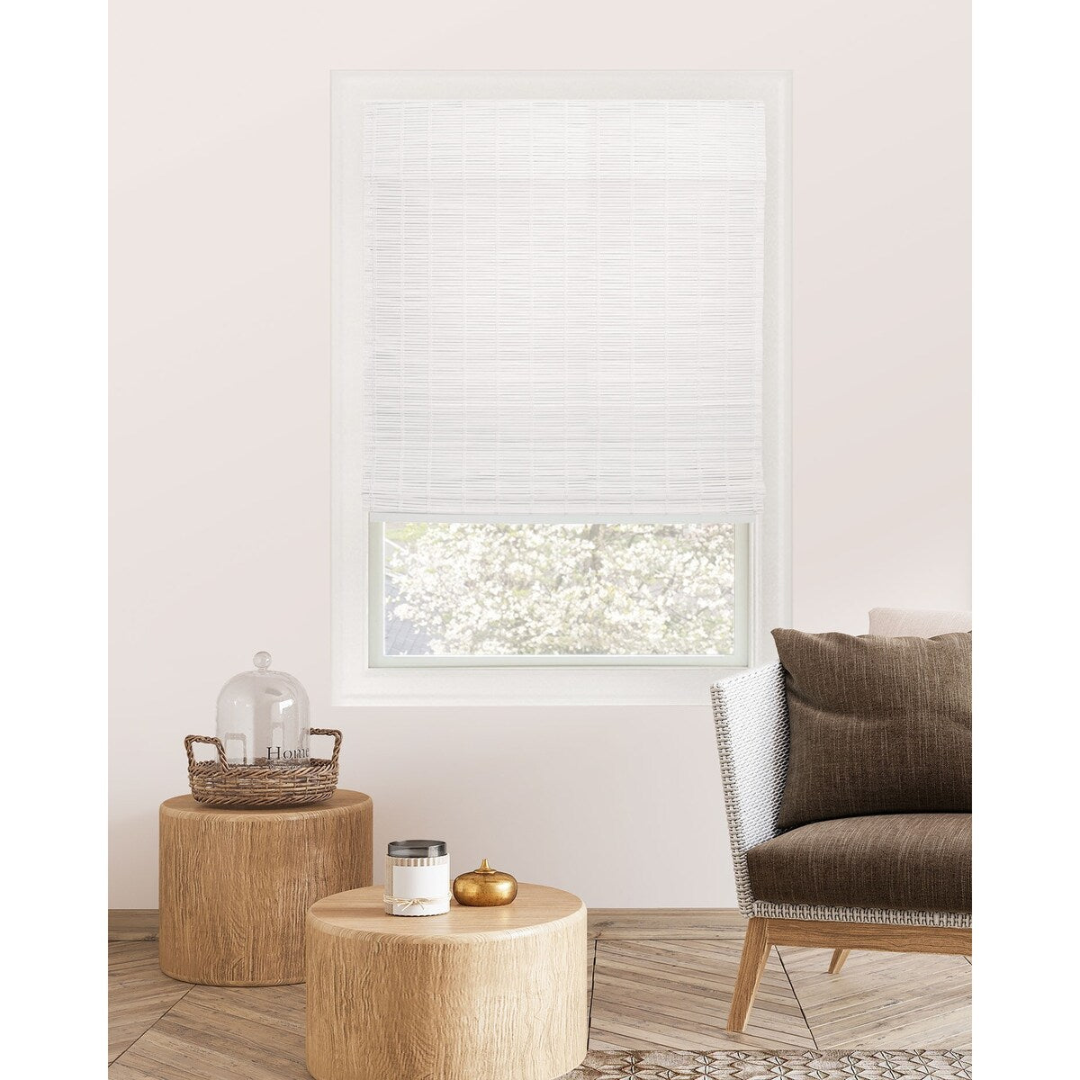 Chicology Cordless Bamboo Light-filtering Roman Shades