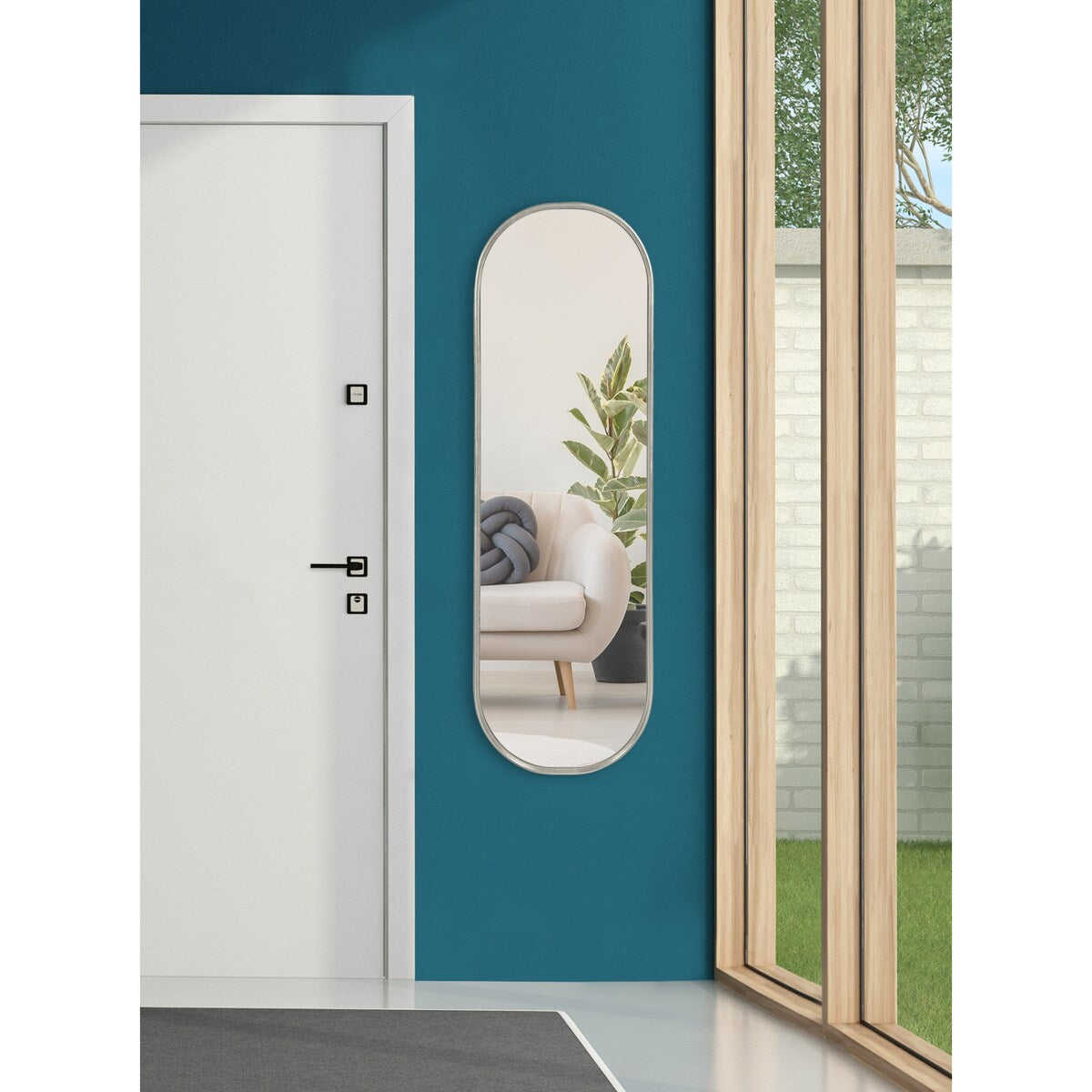 Kate and Laurel Caskill Capsule Framed Wall Mirror