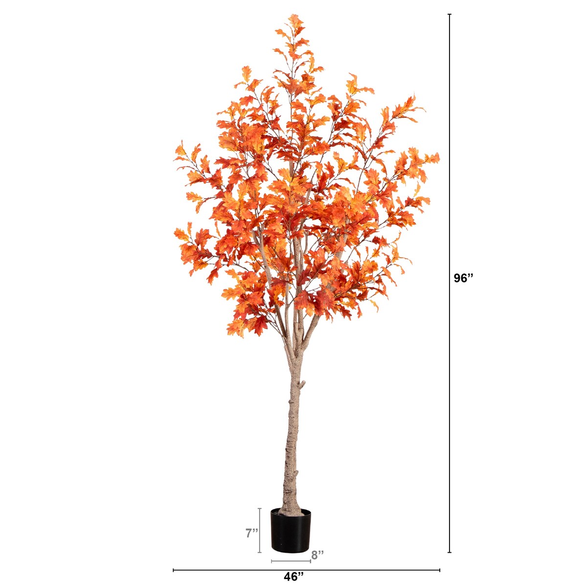 8' Autumn Oak Artificial Fall Tree